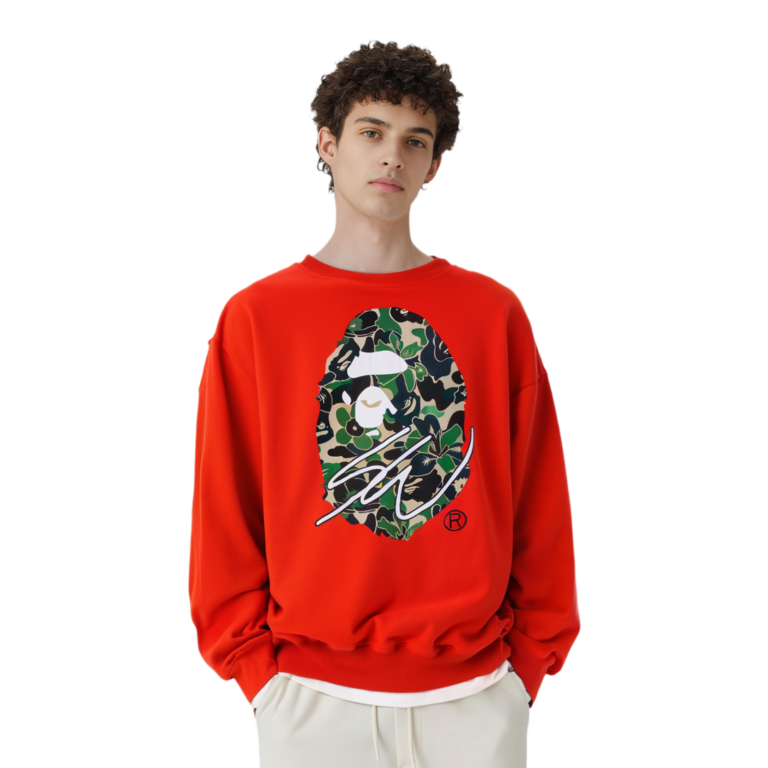Bape A BATHING APE Sean Wotherspoon Reversible Ape Print Crewneck Sweatshirt Men. 0ZXSWM113904M 圖 10
