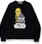 Order Bape A BATHING APE x Star Wars FW22 Robot Crewneck Sweatshirt Hitam Pria. 0IXSWM113916D