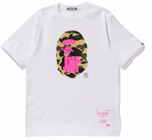 Bape A BATHING APE x UNDEFEATED Double Logo White Graphic Tee Unisex. TBD-BAPE-017 Bape A BATHING APE x UNDEFEATED Double Logo White Graphic Tee Unisex. TBD-BAPE-017