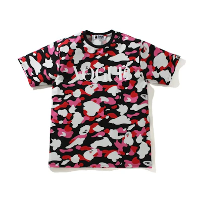 Bape A BATHING APE VOGUE Logo Print Camouflage Crewneck Tee Unisex Multicolor. 1I30-EH1-012