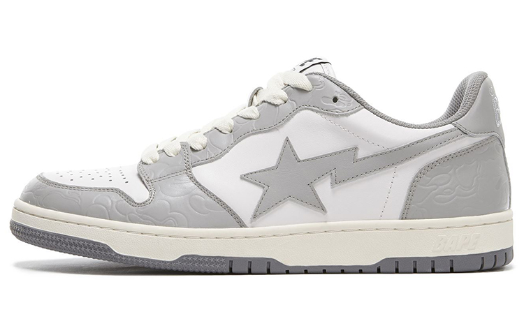 BAPE A Bathing Court Sta Low 'White Gray'