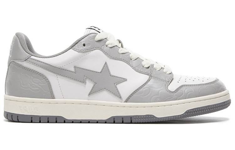 BAPE A Bathing Court Sta Low 'White Gray' 圖 2