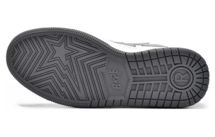 BAPE A Bathing Court Sta Low 'White Gray' 圖 5