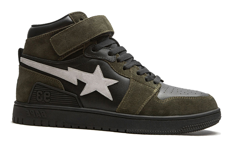 Order BAPE A Bathing Sk8 Court Sta Hi 'Olive Black' Zapatillas╝ 1G70-191-037