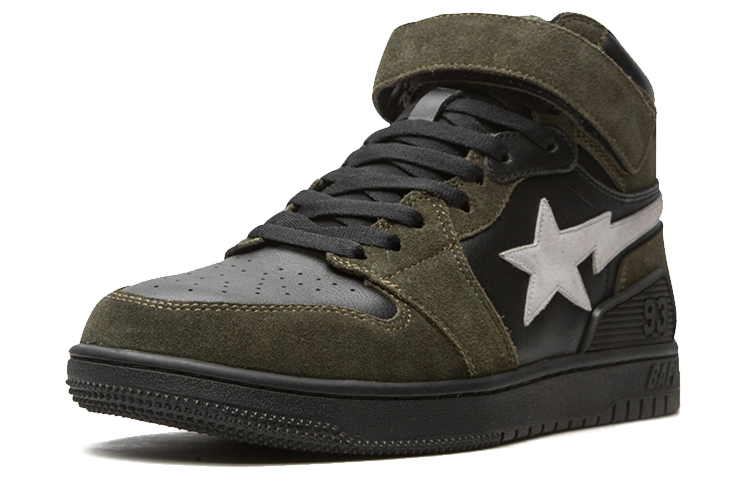 Lookbook BAPE A Bathing Sk8 Court Sta Hi 'Olive Black' Zapatillas╝ 1G70-191-037
