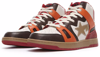 Lookbook A BATHING APE Bape Sta 93 Hi 皮革 高筒 时尚板鞋 男款 米棕色