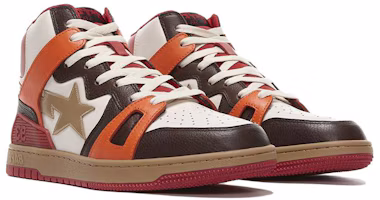 Shop A BATHING APE Bape Sta 93 Hi 皮革 高筒 时尚板鞋 男款 米棕色