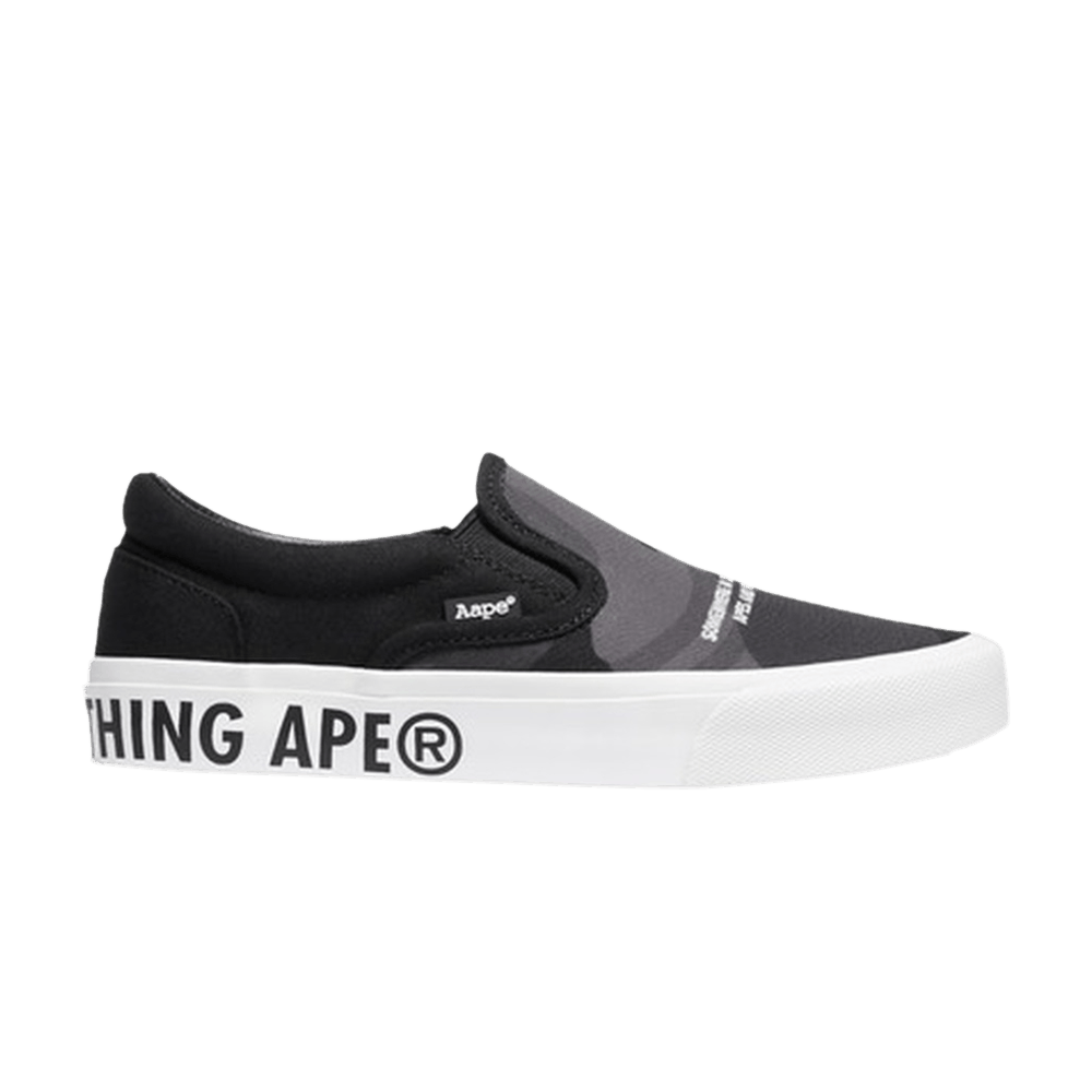 Buy BAPE AAPE 低帮便鞋 '黑色迷彩' AAPSHM6759XXG-BKZ