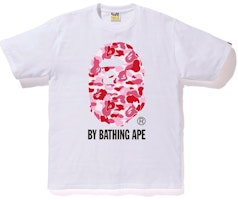 Bape ABC By Bathing Tee White Pink Bape ABC By Bathing Tee White Pink