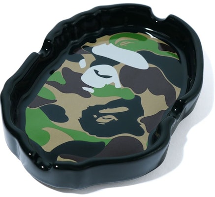 BAPE Abc Camo Ape Head Ashtray Black/Green Buy BAPE Abc Camo Ape Head Ashtray Black/Green