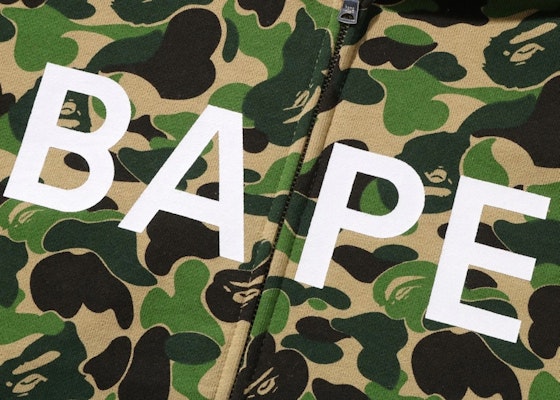 BAPE ABC Camo BAPE Full Zip Hoodie Green Order BAPE ABC Camo BAPE Full Zip Hoodie Green