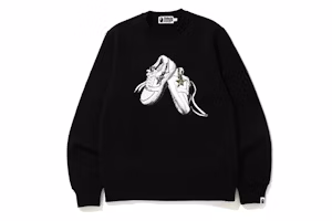 BAPE ABC Camo Bapesta Crewneck Black BAPE ABC Camo Bapesta Crewneck Black