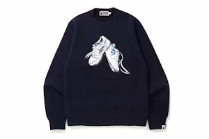BAPE ABC Camo Bapesta Crewneck Navy BAPE ABC Camo Bapesta Crewneck Navy