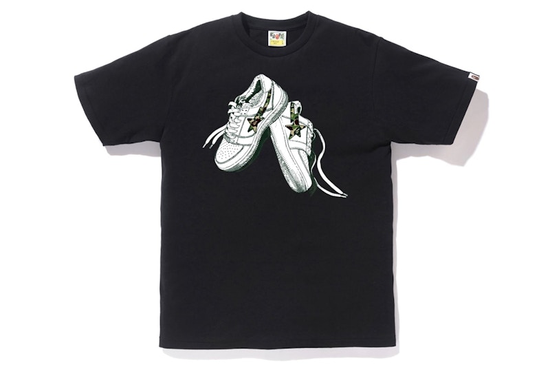 BAPE ABC Camo Bapesta Tee Black/Green
