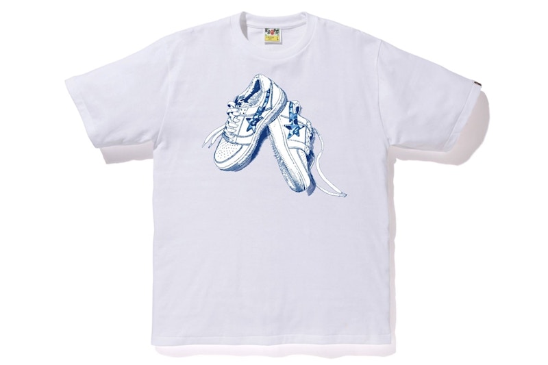BAPE ABC Camo Bapesta Tee White/Blue