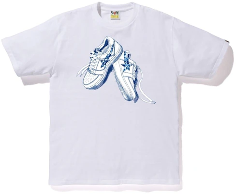 BAPE ABC Camo Bapesta Baju-T Putih/Biru Buy BAPE ABC Camo Bapesta Baju-T Putih/Biru