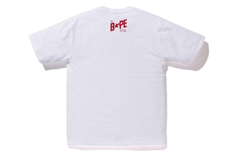 BAPE ABC Camo Bapesta Tee White/Pink 圖 2