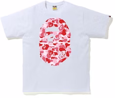 BAPE ABC Camo Big Ape Head Tee White/Pink BAPE ABC Camo Big Ape Head Tee White/Pink