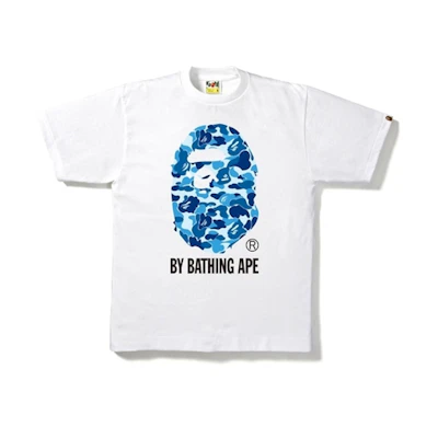 BAPE ABC Camo By Bathing Tee White/Blue
