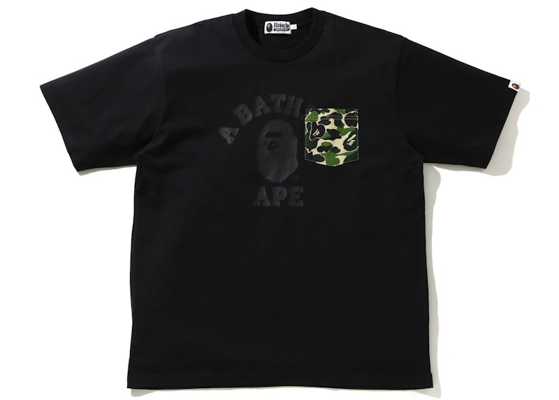 BAPE ABC Camo College Relaxed Fit Pocket Tee Black