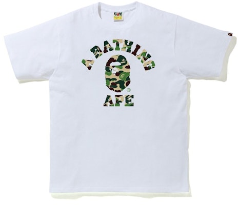 BAPE ABC 迷彩大学T恤 (SS21) 白色/绿色 Buy BAPE ABC 迷彩大学T恤 (SS21) 白色/绿色