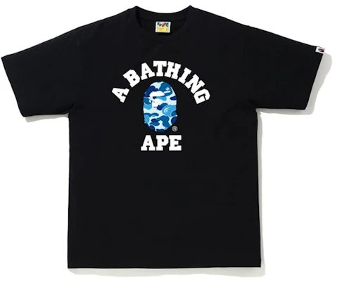 BAPE 綠迷彩學院T恤 黑/藍 Buy BAPE 綠迷彩學院T恤 黑/藍
