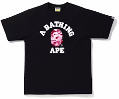 BAPE ABC Camo College Tee Black/Pink BAPE ABC Camo College Tee Black/Pink