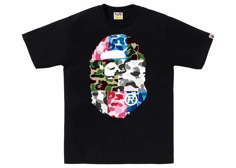 BAPE ABC Camo Crazy Big Ape Head Tee Black