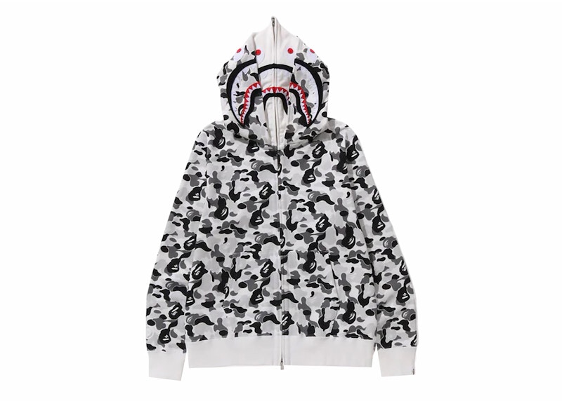 BAPE ABC Camo Double Shark Full Zip Hoodie (FW23) Grey