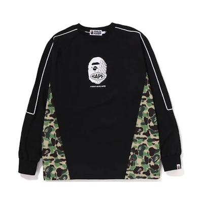 BAPE ABC Camo Pullover Jersey Colorblock Crewneck Sweatshirt Mens. 1I80-113-017