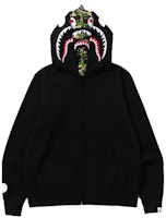 BAPE ABC Camo Shark Wide Fit Full Zip Double Hoodie 'Black' BAPE ABC Camo Shark Wide Fit Full Zip Double Hoodie 'Black'