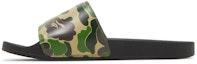 Lookbook 베이프 ABC 카모 슬라이드 (그린) 1I30191001-GRN