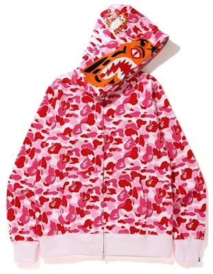 BAPE ABC Camo Tiger Full Zip Hoodie Pink Buy BAPE ABC Camo Tiger Full Zip Hoodie Pink