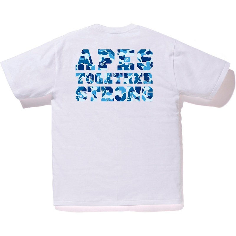 Bape ABC College ATS Tee White Blue 圖 2