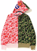 Bape ABC Separate Shark Full Zip Hoodie Pink Green Bape ABC Separate Shark Full Zip Hoodie Pink Green