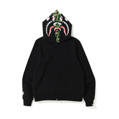 BAPE ABC Shark Full Zip Double Hoodie Black/Green