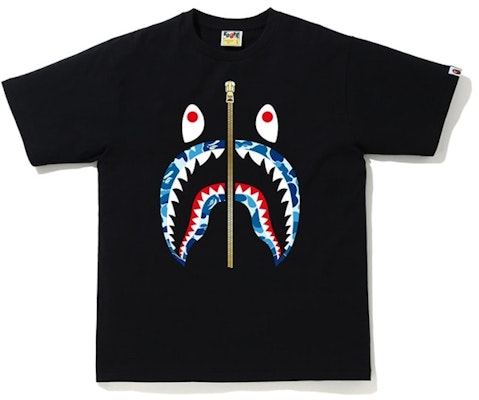 Bape ABC Shark Tee Black Blue Buy Bape ABC Shark Tee Black Blue