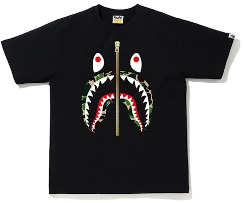 Bape ABC Shark Tee Black Green Buy Bape ABC Shark Tee Black Green
