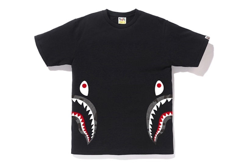 Buy BAPE ABC Side Shark Tee Black/Black