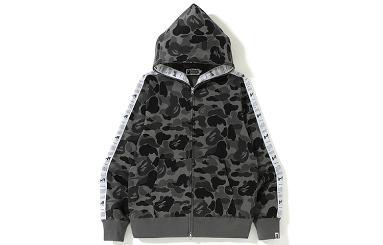 BAPE ABC STA Tape Full Zip Hoodie Black Camo Unisex 1F80-115-021BLACK