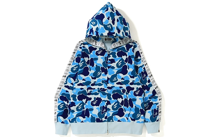 BAPE ABC Sta Tape Full Zip Hoodie Blue Camo Unisex 1F80-115-021BLUE