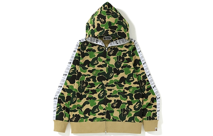 BAPE ABC Sta Tape Full Zip Hoodie Green Camo Unisex 1F80-115-021GREEN