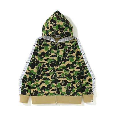 BAPE ABC Sta Tape Full Zip Hoodie Green Camo Unisex 1F80-115-021GREEN
