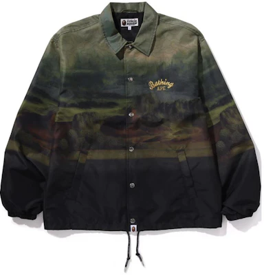 BAPE Jaket Slim-Fit Lengan Panjang Hijau Patchwork All-Over Print 1K30-140-301 Buy BAPE Jaket Slim-Fit Lengan Panjang Hijau Patchwork All-Over Print 1K30-140-301