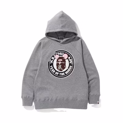 BAPE Alphabet Animal Graphic Loose Fit Pullover Hoodie Men 0ZXSWM14007XE