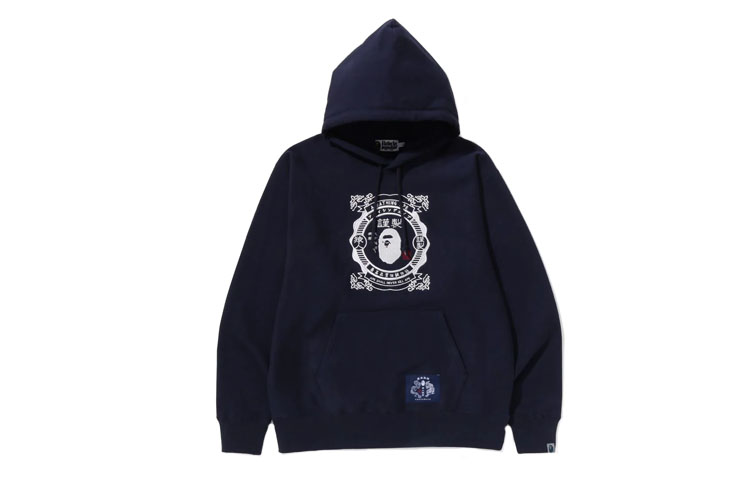 BAPE Alphabet Logo Print Pullover Hoodie 1J20-114-002