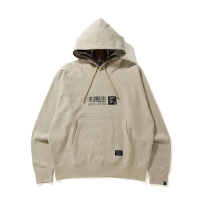 BAPE Ape Barcode Logo Print Hoodie 0ZXSWM114005G