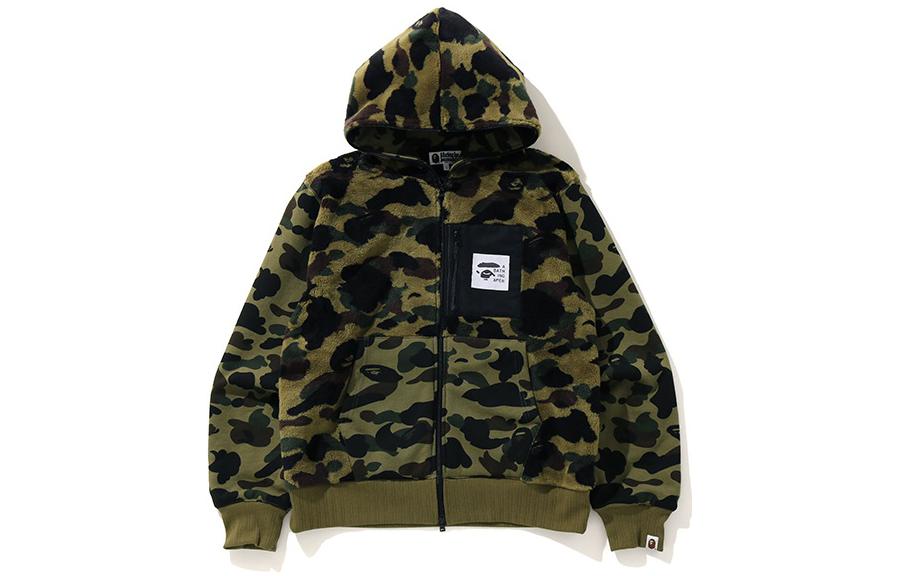 BAPE Ape Camo Patchwork Hoodie Jacket 0ZXJKM140028F