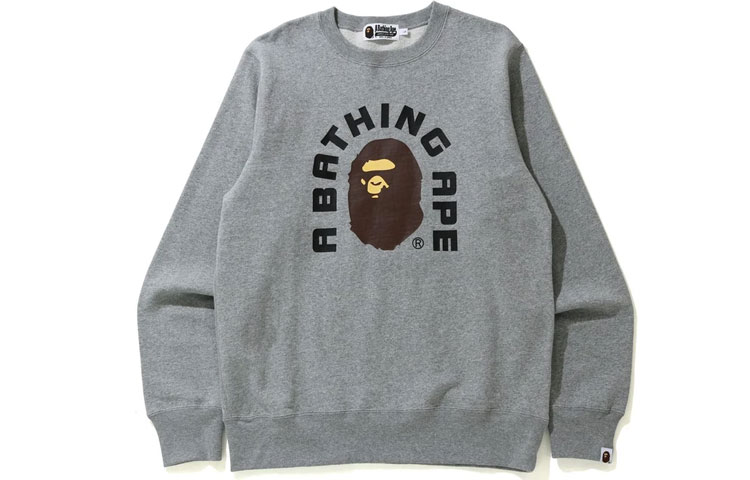 BAPE Ape Head Alphabet Print Crewneck Sweatshirt Mens 1H20-113-007