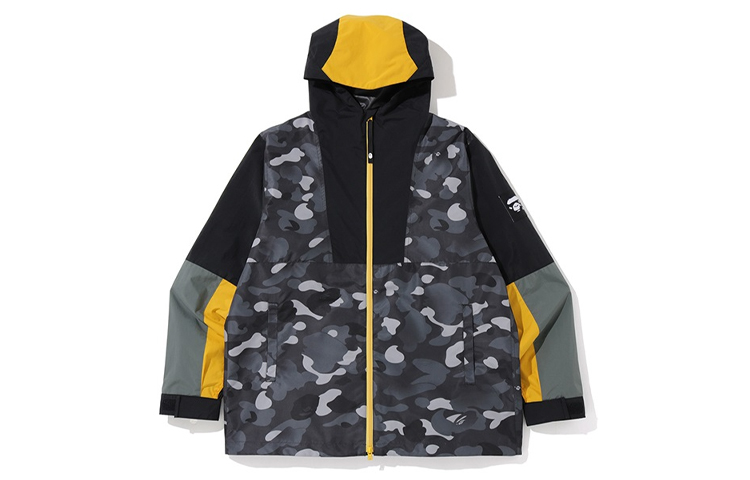 Order BAPE 猿人頭迷彩拼接撞色連帽外套 男款 0ZXJKM140010D